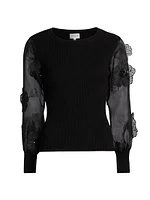 Koda Sheer Sleeve Knit Sweater