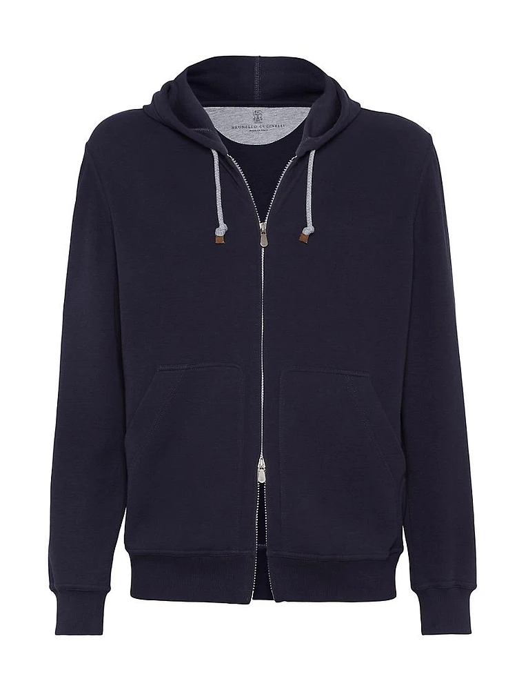 Techno Cotton French Terry Hooded Sweatshirt