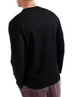 Cotton Jersey Long Sleeve Crew Neck T-Shirt