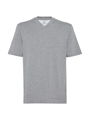 Cotton Jersey V-Neck T-Shirt