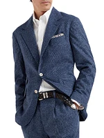 Flecked Silk, Wool and Cashmere Blazer