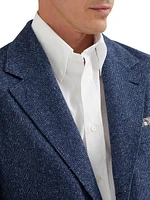 Flecked Silk, Wool and Cashmere Blazer