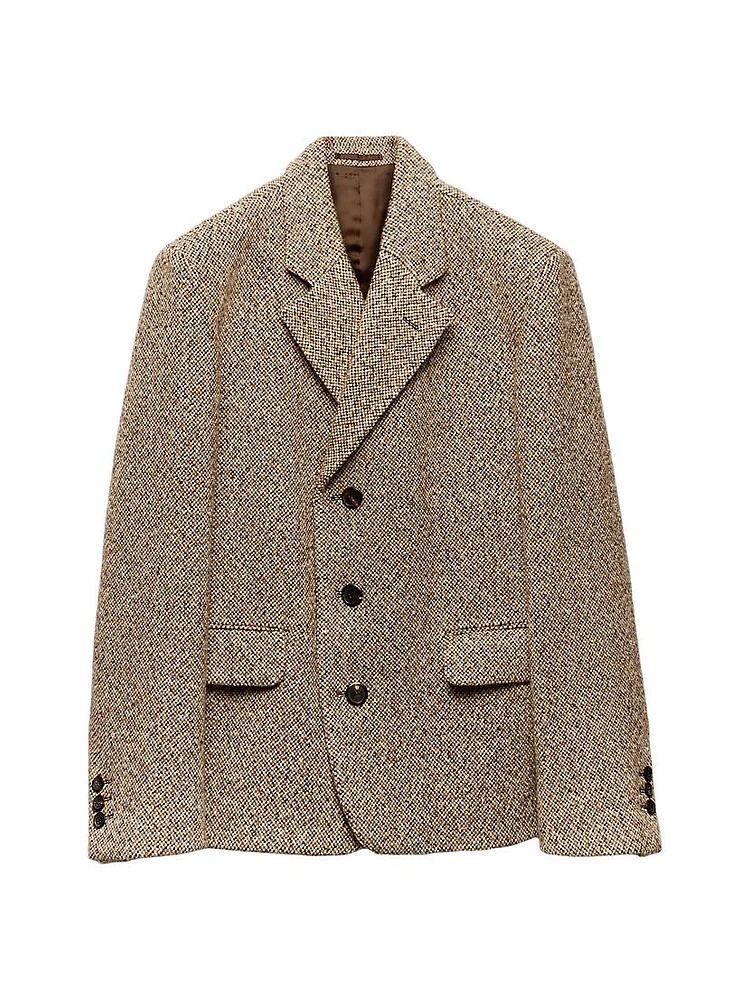 Single Breasted Wool Blend Jacket