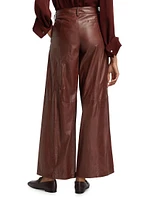 Didi Leather Wide-Leg Pants