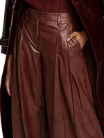 Didi Leather Wide-Leg Pants