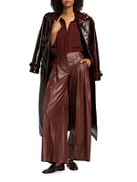 Didi Leather Wide-Leg Pants