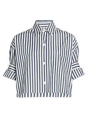 Next Striped-Cotton Crop Shirt