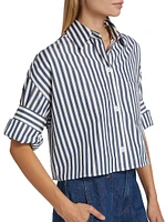 Next Striped-Cotton Crop Shirt