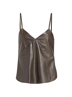 Campbell Leather V-Neck Camisole