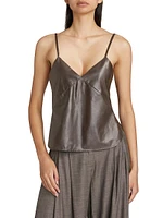 Campbell Leather V-Neck Camisole