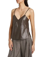 Campbell Leather V-Neck Camisole