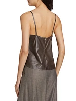 Campbell Leather V-Neck Camisole