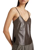 Campbell Leather V-Neck Camisole