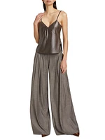 Campbell Leather V-Neck Camisole