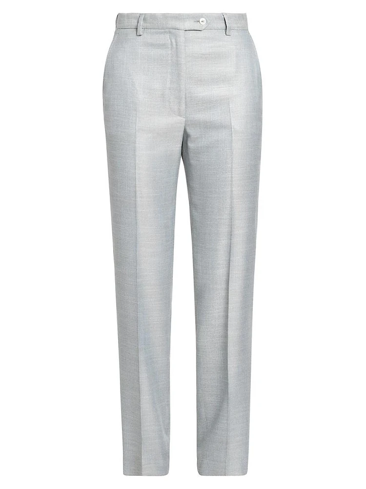 High-Rise Straight-Leg Cigarette Pants