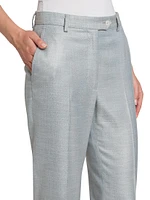 High-Rise Straight-Leg Cigarette Pants