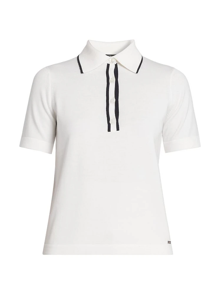 Wool Knit Polo Shirt