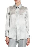 Silk Tie Blouse