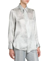 Silk Tie Blouse
