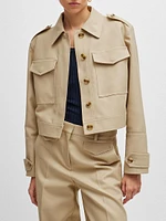 Regular-Fit Jacket a Cotton Blend