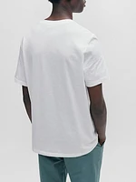 Cotton Jersey Regular Fit T-Shirt with Flame Logo