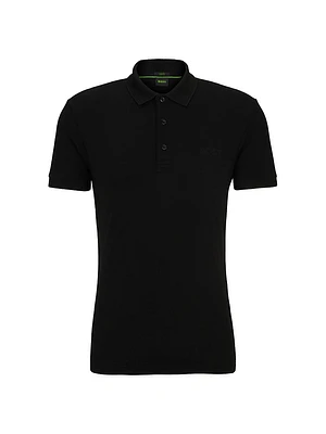 Slim Fit Polo Shirt with Mesh Logo