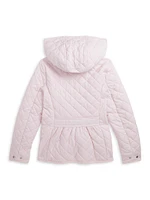 Little Girl's & Quilted Hooded Jacket