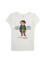 Little Girl's & Polo Bear Cotton T-Shirt