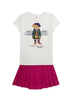 Little Girl's & Polo Bear Cotton T-Shirt