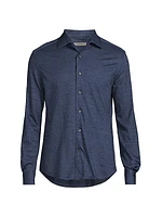 Wool-Blend Button-Up Shirt