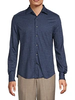 Wool-Blend Button-Up Shirt