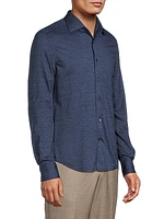 Wool-Blend Button-Up Shirt