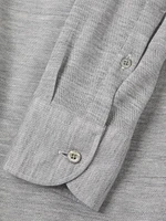 Wool-Blend Button-Up Shirt