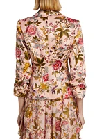 Ursula Floral Satin Jacket