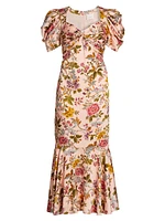 Wilma Floral Midi-Dress