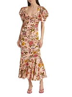 Wilma Floral Midi-Dress