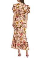 Wilma Floral Midi-Dress