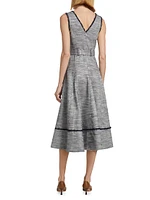 Tadi Heathered Belted Midi-Dress