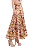 Hilda Floral Midi-Skirt