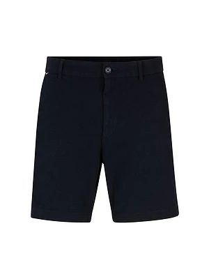 Regular Fit Rise Shorts Stretch Cotton