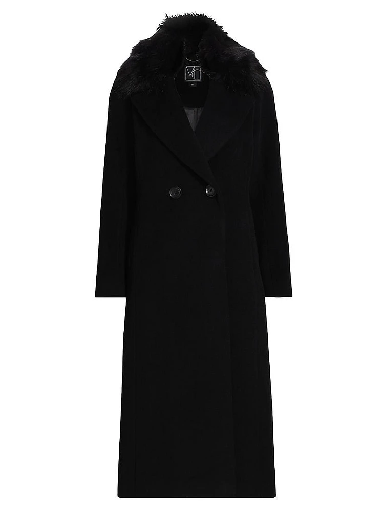 Madison Fur Collar Maxi Wool Coat