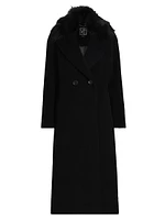 Madison Fur Collar Maxi Wool Coat