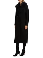 Madison Fur Collar Maxi Wool Coat