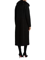 Madison Fur Collar Maxi Wool Coat