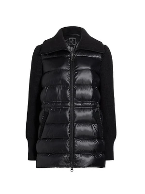 Mac Mixed-Media Down Coat
