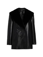 Faux Fur Leather Jacket