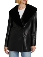Faux Fur Leather Jacket