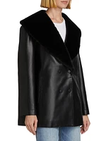 Faux Fur Leather Jacket