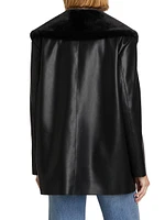 Faux Fur Leather Jacket