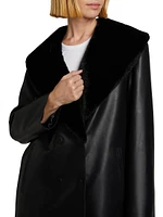 Faux Fur Leather Jacket